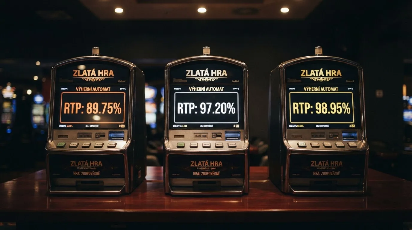 Srovnání tří verzí téhož automatu s různými hodnotami RTP vedle sebe