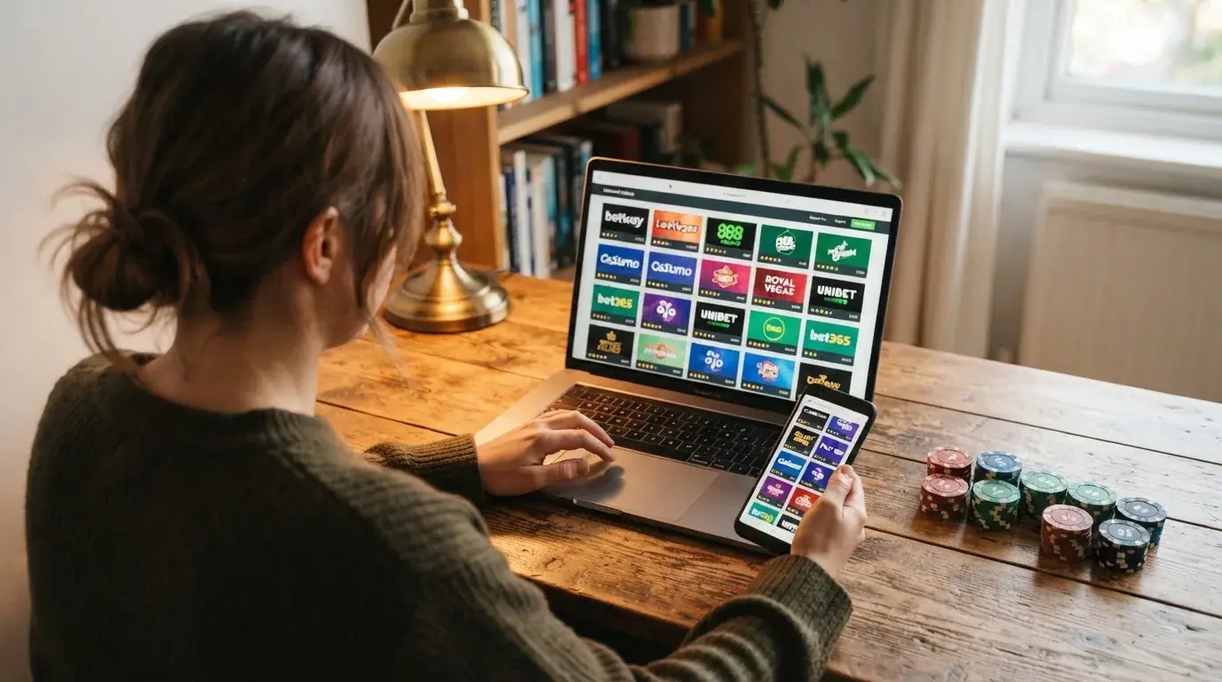 Loga deseti licencovaných online casin seřazená vedle sebe s českými doménami .cz